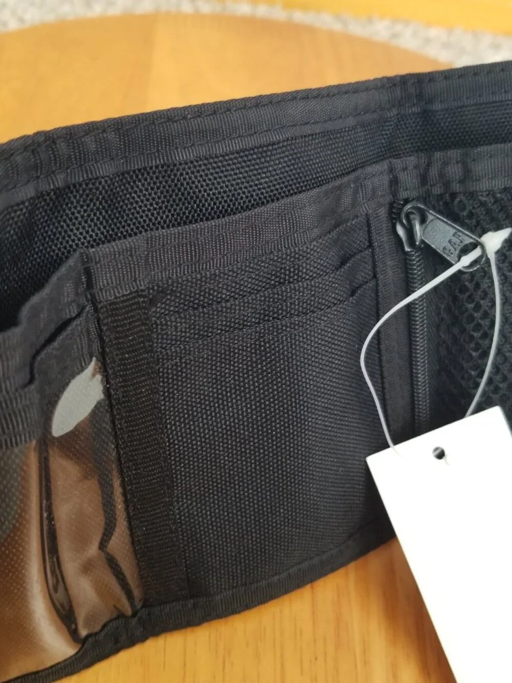 VTG GAP Tri-fold Wallet Black Hook and Loop Vintage with Tags Unused